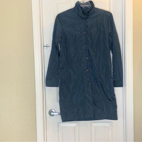 Nuala x Puma Lightweight Raincoat Trench Coat Blue Size Large - Picture 12 of 13